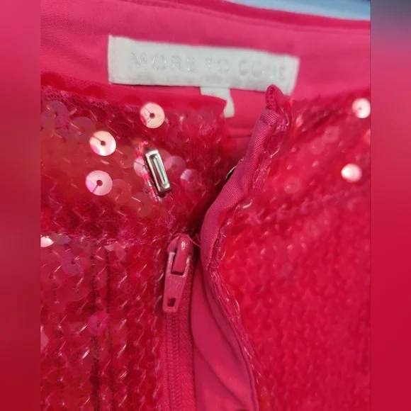 REVOLVE More To Come Sequin Two-Piece Pant Set Hot Pink Small NWOT - Picture 5 of 12